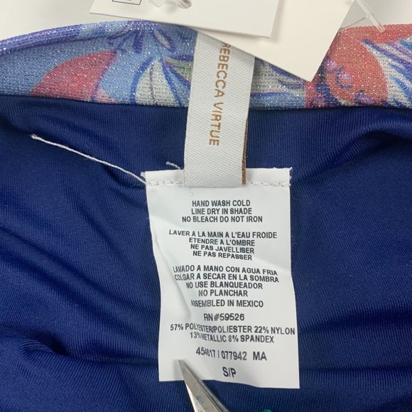 Becca South Pacific Danielle French Cut Women's Swim Bottom Blue Small NWT 6271 - Picture 3 of 6